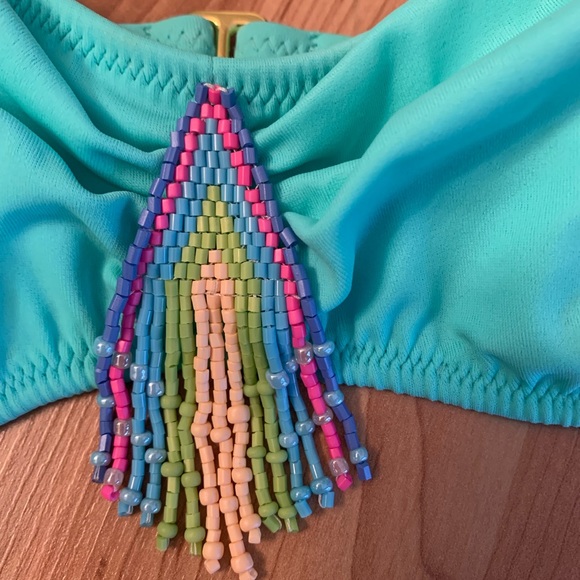 Victoria’s Secret Bikini Top with beautiful beaded detail. Size Small - Picture 3 of 6